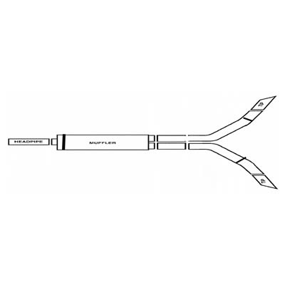 Gibson 97-99 Dodge Dakota Base 3.9L 2.5in Cat-Back Dual Extreme Exhaust - Stainless thumbnail 3