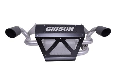 Gibson Side X Performance Slip On 409 Stainless Steel Inch Muffler 98042 Muffler, Side, Oval, Steel, Black Ceramic Coated, Black Ceramic Coated Tip, Polaris, Each