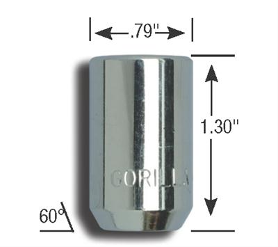 Gorilla Automotive 20621 Gorilla Hex Socket Lug Nuts and Locks