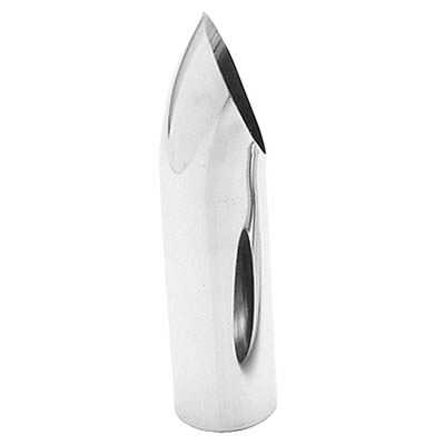 Hedman Hot Tips Stainless Steel Exhaust 17189 Tip, Stainless, Polished, Turndown, 2.25 in. Inlet, 2.375 in. Outlet, 9 in. Long, Each thumbnail 2
