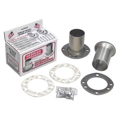 Hedman Header Reducers with 2.5 Inch Outlet 21102 Reducers, Uni-Fit 3-Bolt Flange, 3 in. Inlet, in. Outlet, Steel, Natural, Pair thumbnail 2