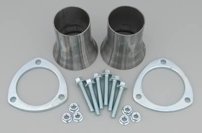 Hedman Header Reducers with 2.5 Inch Outlet 21112 Reducers, Ball and Socket Flange, 3 in. Inlet, in. Outlet, Steel, Aluminized, Pair thumbnail 2