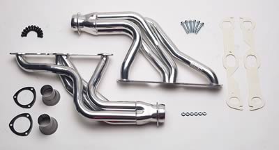Hedman Street Headers 35276 Headers, Street, Long Tube, Steel, Silver Ceramic Coated, Pontiac, 326-455, Pair thumbnail 9