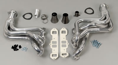 Hedman Street Headers 58076 Headers, Street, Long Tube, Steel, Silver Ceramic Coated, Oldsmobile, 260, 307, 330, 350, 403, Pair thumbnail 5