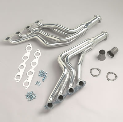 Hedman Street Headers for 1966-1975 MALIBU, EL CAMINO, 1965-1973 CHEVELLE - 66002 Headers, Street, Long Tube, Steel, Silver Ceramic Coated, Chevy, 396, 402, 427, 454 thumbnail 8
