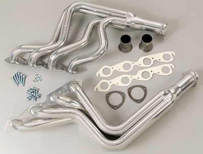 Hedman Street Headers 66105 Headers, Street, Long Tube, Steel, Silver Ceramic Coated, Chevy, 396, 402, 427, 454, Pair thumbnail 8