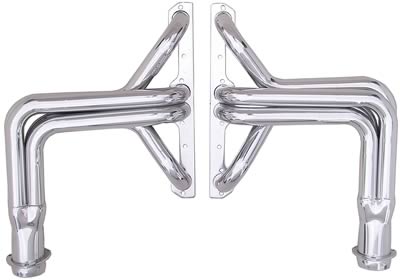 Hedman Street Headers 66301 Headers, Street, Long Tube, Steel, Silver Ceramic Coated, Chevy, Small Block, Pair thumbnail 4