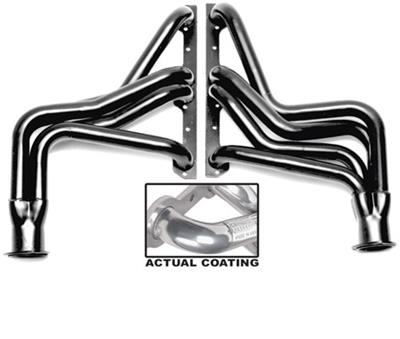 Hedman Street Headers 66441 Headers, Street, Long Tube, Steel, Silver Ceramic Coated, Chevy, Small Block, Pair thumbnail 4