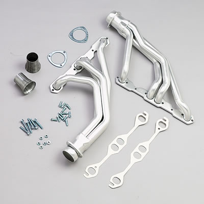 Hedman Elite Extreme-Duty Headers 68168 Headers, Extreme-Duty, Long Tube, Steel, Silver Ceramic Coated, Chevy, 283, 327, Pair thumbnail 5
