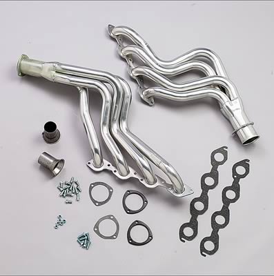 Hedman Street Headers 66191 Headers, Street, Long Tube, Steel, Silver Ceramic Coated, Chevy, Big Block, Pair thumbnail 4