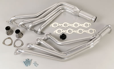 Hedman Street Headers 68256 Headers, Street, Long Tube, Steel, Silver Ceramic Coated, Chevy, Big Block, Pair thumbnail 4