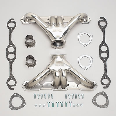 Hedman Tight Tubes Street Rod Headers 68506 Headers, Rod, Block Hugger, Steel, Silver Ceramic Coated, Chevy, Small Block, Pair thumbnail 5