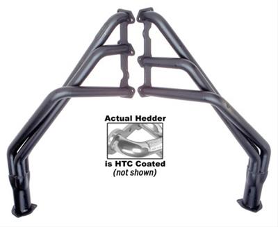 Hedman Hot Rodz Engine Swap Headers 69426 Headers, Swap, Long Tube, Steel, Silver Ceramic Coated, Jeep, CJ5, CJ6, Pair thumbnail 3