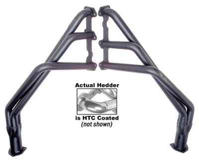 Hedman Hot Rodz Engine Swap Headers 69426 Headers, Swap, Long Tube, Steel, Silver Ceramic Coated, Jeep, CJ5, CJ6, Pair thumbnail 4