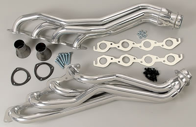 Hedman Street Headers 69456 Headers, Street, Long Tube, Steel, Silver Ceramic Coated, Chevy, GMC, 7.4L, Pair thumbnail 4