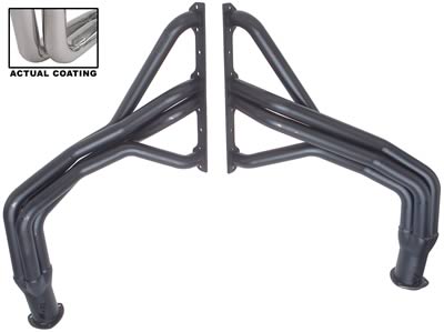 Hedman Elite Extreme-Duty Headers 69518 Headers, Extreme-Duty, Fenderwell Exit, Steel, Silver Ceramic Coated, Jeep, Chevy Small Block, Pair thumbnail 7