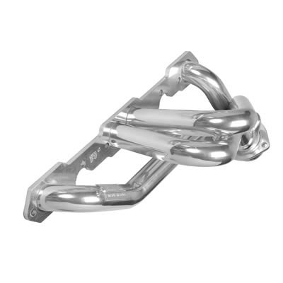 Hedman Hot Rodz Engine Swap Headers 69536 Headers, Swap, Mid-Length, Steel, Silver Ceramic Coated, Chevy, GMC, Small Block, Pair thumbnail 4