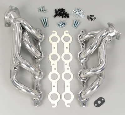Hedman Street Headers 69686 Headers, Street, Shorty, Steel, Silver Ceramic Coated, Cadillac, Chevy, GMC, Small Block LS, Pair thumbnail 3