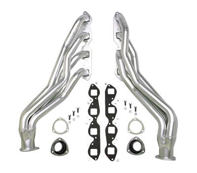 Hedman Elite Extreme-Duty Headers 69850 Headers, Extreme-Duty, Long Tube, Steel, Silver Ceramic Coated, Chevy, GMC, 7.4L, Pair thumbnail 9