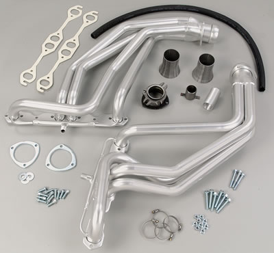 Hedman Elite Extreme-Duty Headers 69891 Headers, Extreme-Duty, Long Tube, Steel, Silver Ceramic Coated, Chevy, GMC, Small Block, Pair thumbnail 4