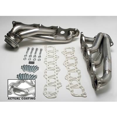 Hedman 304 Stainless Steel Headers 72506 Headers, Shorty, Steel, Silver Ceramic Coated, Chrysler, Dodge, 5.7L Hemi, Pair thumbnail 3