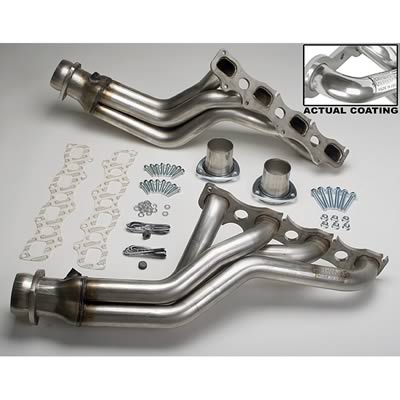 Hedman 304 Stainless Steel Headers 72616 Headers, Long Tube, Steel, Silver Ceramic Coated, Chrysler, Dodge, 6.1L Hemi, Pair thumbnail 4