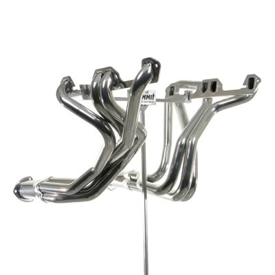Hedman Street Headers 78056 Headers, Street, Long Tube, Steel, Silver Ceramic Coated, Dodge, Plymouth, Small Block, Pair thumbnail 4