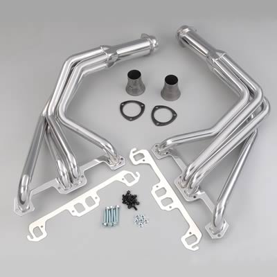 Hedman Street Headers 79086 Headers, Street, Long Tube, Steel, Silver Ceramic Coated, Dodge, 318, 360, Pair thumbnail 4
