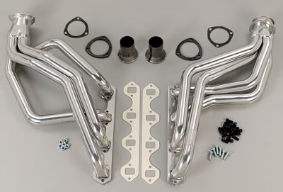 Hedman Street Headers for 1979-1993 MUSTANG - 88396 Headers, Street, Long Tube, Steel, Silver Ceramic Coated, Ford, 4.2L, 5.0L, Pair thumbnail 3