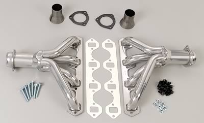Hedman Traditional Block Hugger Headers 88426 Headers, Traditional, Hugger, Steel, Silver Ceramic Coated, Ford, Small Windsor, Pair thumbnail 4