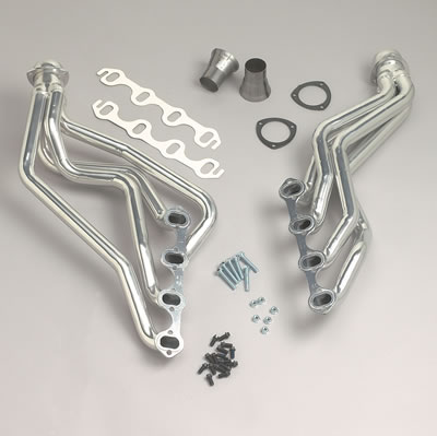 Hedman Specialty and Engine Swap Headers 88666 Headers, Swap, Long Tube, Steel, Silver Ceramic Coated, Ford, 351W, Pair thumbnail 5