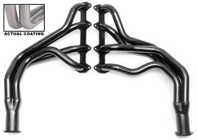 Hedman Street Headers 89126 Headers, Street, Long Tube, Steel, Silver Ceramic Coated, Ford, 352, 360, 390, Pair thumbnail 4