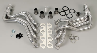Hedman Street Headers 89216 Headers, Street, Long Tube, Steel, Silver Ceramic Coated, Ford, 351M, 400, Pair thumbnail 4