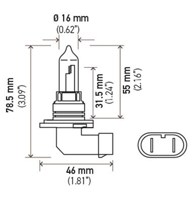 Hella Bulb 9005/HB3 12V 65W P20d T4 LONGLIFE thumbnail 2