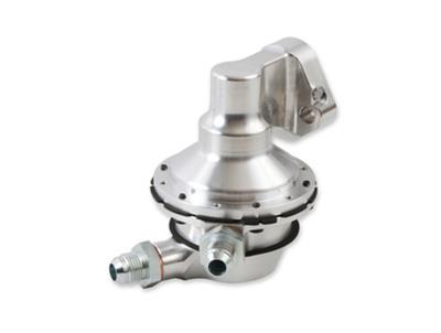 Holley HP Billet Mechanical Fuel Pumps 12-454-25 Pumps, Billet, Mechanical, 170 gph, 7.5 psi, Silver, -8 AN, Male Thread, Inlet and Outlet, Chevy, 396ci, 402ci, 427ci, 454ci, Each thumbnail 2