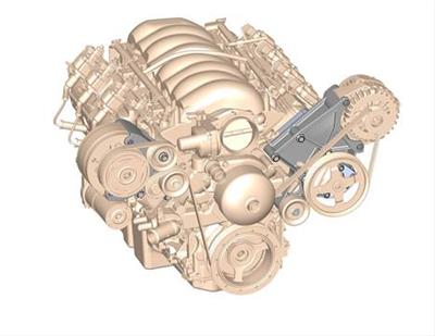 Holley LS Engine Accessory Drive Kits 20-131 Bracket Kits, for R4 Compressor, Aluminum, Natural, Chevy, Small Block LS, Kit thumbnail 6
