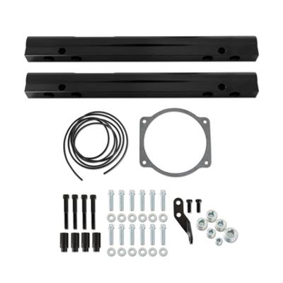Holley EFI Hi-Ram Intake Manifolds 300-950 Manifolds, Hi-Ram, Throttle Body, 105mm Bore, Standard Deck, Aluminum, Natural, Chevrolet, Small Block, Each thumbnail 6