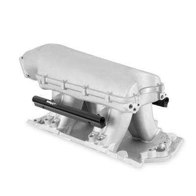 Holley EFI Hi-Ram Intake Manifolds 300-950 Manifolds, Hi-Ram, Throttle Body, 105mm Bore, Standard Deck, Aluminum, Natural, Chevrolet, Small Block, Each thumbnail 9