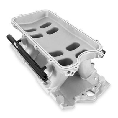 Holley EFI Hi-Ram Intake Manifolds 300-950 Manifolds, Hi-Ram, Throttle Body, 105mm Bore, Standard Deck, Aluminum, Natural, Chevrolet, Small Block, Each thumbnail 5