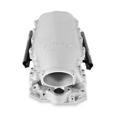 Holley EFI Hi-Ram Intake Manifolds 300-950 Manifolds, Hi-Ram, Throttle Body, 105mm Bore, Standard Deck, Aluminum, Natural, Chevrolet, Small Block, Each thumbnail 8