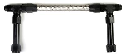 Holley Fuel Lines 34-44 Lines, Braided Flex, Stainless Steel, Aluminum, Black Fittings, -8 AN, Ultra Series, Kit