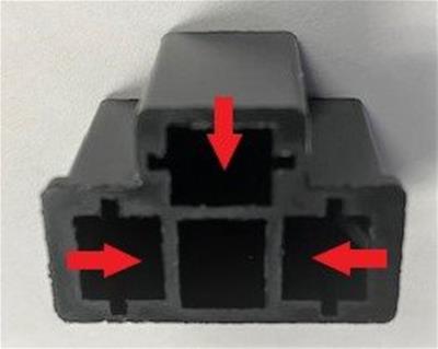 Holley RetroBright Headlight Wiring Connectors RBEC120 Wire Connectors, RetroBright, Replacement, Unterminated Connector, Male, 3-pin, Plastic, Black, for H4 or 9003 System, Pins Not Included, Each thumbnail 2