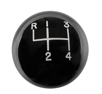 Hurst Shift Knob Round Plastic Black 4 Speed Pattern Manual Transmission Each