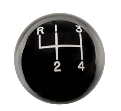 Hurst Classic Shift Knobs 1630103 Knob, Round, Plastic, Black, 4-Speed Pattern, Manual Transmission, Each