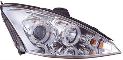 IPCW CWS-525B2 Clear Projector Headlight with Rings and Black Housing Pair 03-00-CWS-525B2 