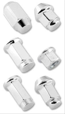 ITP Lug Nuts ALUG17BX Nuts, Conical Seat, Bulge, 10mm x 1.50 RH Thread Size, Steel, Chrome, Can-Am, Set of 16