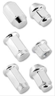 ITP Lug Nuts CLUG21 Nut, Conical Seat, 60 Degree, Bulge, 1/2-20 RH in.Thread, Tapered, Steel, Chrome, Standard Head, Each