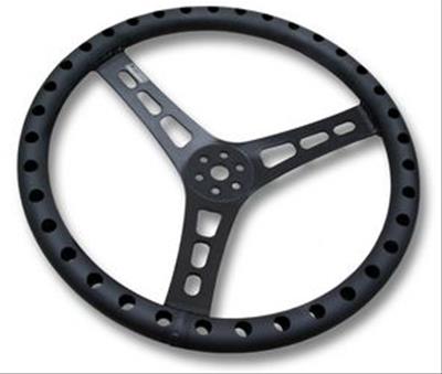 JOES Racing Products Aluminum Steering Wheels 13533-B Wheel, Aluminum, Black Anodized, 3-Spoke, 1.0 in. Dish, 13 in. Diameter, Each