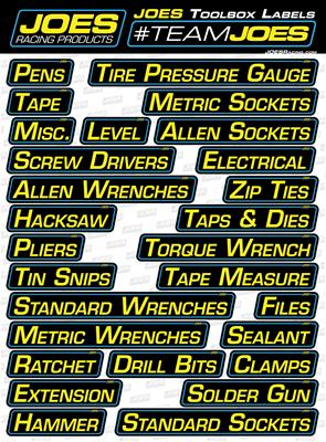JOES Toolbox Labels JOES Toolbox Labels