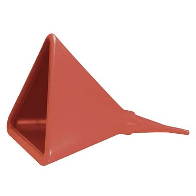 Jaz Products Funnels 550-016-06 Funnel, Triangular, Plastic, Red, 22 in. Length, Each